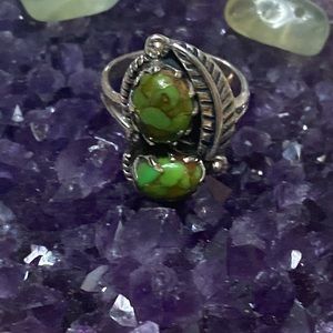 🎉SALE🎉Native American Arizona Copper Green Turquoise ring
